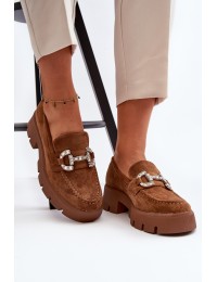 Stilingi moteriški zomšiniai batai - G422 CAMEL