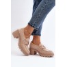 Šviesiai rudi stilingi zomšiniai batai - 10921 BE SU