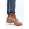 Šviesiai rudi stilingi zomšiniai batai - 10921 BE SU