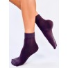 Lygios violetinės moteriškos kojinės AUTUM PURPLE - KB SK-BL21010