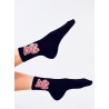 Moteriškos kojinės su meškiuku SALIS BLACK - KB SK-LY7100-1