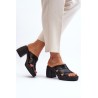 Stilingi įsispiriami odiniai sandalai - 40373 BF.CZARNY