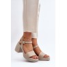 Zazoo moteriški odiniai sandalai Block Heel Beige - 40386 V.TAUPE