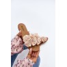 Moteriškos šlepetės su gėlėmis Eelfan Beige - CK285P BEIGE