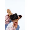 Moteriškos šlepetės su gėlėmis Eelfan Black - CK285P BLACK
