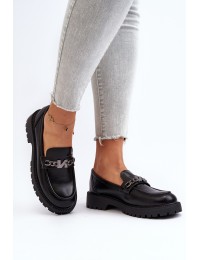 Stilingi juodi moteriški batai - 62121 BK PU