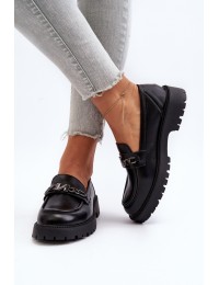 Stilingi juodi moteriški batai - 62121 BK PU
