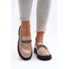 Stilingi kreminiai moteriški batai - 62121 BE PT
