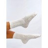 Moteriškos raštuotos kojinės su gražiu krašteliu WHITT ECRU-3 - KB SK-M-1605