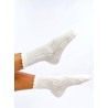 Moteriškos raštuotos kojinės su gražiu krašteliu WHITT ECRU-1 - KB SK-M-1605