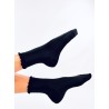 Moteriškos raštuotos kojinės su gražiu krašteliu WHITT BLACK-1 - KB SK-M-1605