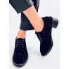 Klasikiniai zomšiniai batai su raišteliais VEDRA BLACK - KB 2621