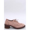 Klasikiniai zomšiniai batai su raišteliais VEDRA BEIGE - KB 2621