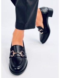 Klasikiniai juodi odiniai moteriški batai PONTEI BLACK - KB 37710