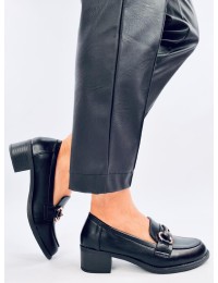Klasikiniai juodi odiniai moteriški batai PONTEI BLACK - KB 1-713