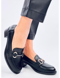 Klasikiniai juodi odiniai moteriški batai PONTEI BLACK - KB 1-713