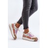 Spalvingi sneakers stiliaus laisvalaikio batai moterims - BL512P MIX