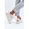 Balti sportinio stiliaus batai storais raišteliais - NB628 WHITE