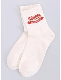 Ilgos sportinės kojinės SCHOOL BEIGE - KB SK-WJYC94474X