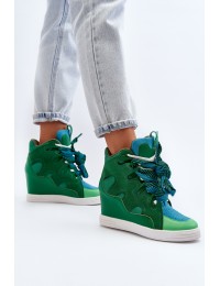 Stilingi originalaus dizaino žali batai su platforma - NS393P GREEN