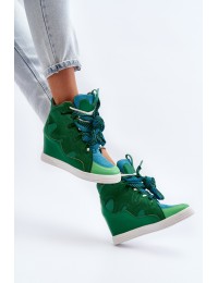 Stilingi originalaus dizaino žali batai su platforma - NS393P GREEN