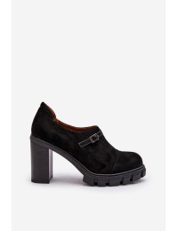 Stilingi zomšiniai juodos spalvos batai - ASA218-7 CZAR ZAM