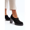 Stilingi zomšiniai juodos spalvos batai - ASA218-7 CZAR ZAM