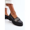 Natūralios odos juodi zomšiniai batai su papuošimu - 3419 CZAR GROCH