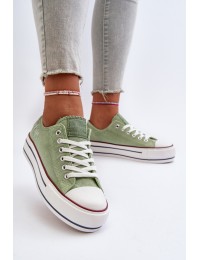 Women's Chunky Sole Trainers Lee Cooper LCW-24-31-2217 Green - LCW-24-31-2217L MINT