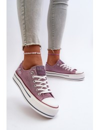 Women's sneakers on a thick sole Lee Cooper LCW-24-31-2219 purple - LCW-24-31-2219L PURPLE