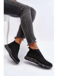 Slip on stiliaus juodi moteriški batai - 3609 BLACK