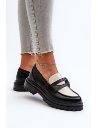 Madingi dviejų spalvų moteriški batai - 5731 BLACK
