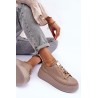 Originalaus dizaino natūralios odos batai su platforma - TV_06191-04/00-8 BEŻ