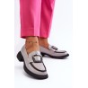 Stilingi natūralios odos moteriški pilki batai - 63503 GR PT