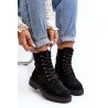 Juodi moteriški suvarstomi batai su užtrauktuku - ML282 BLACK