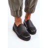 Natūralios odos juodi įsispiriami batai - LR370 BLACK
