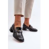 Aukštos kokybės batai stilingu neaukštu kulnu\n - MR38-960 BLACK