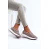 Komfortiški zomšiniai batai moterims - 22-325 GREY