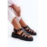 Moteriški juodi romėniški sandalai  - N75-4 BLACK
