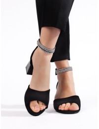 Stylowe sandały damskie czarne - GD-FL1135B