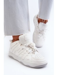 Women's White Faux Leather Sneakers Berilla - JS02 WHITE