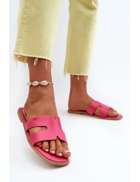 Women's Flat Sandals with Cutouts Fuchsia Fiviama - SS-223 FUCHSIA