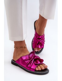 Women's Flat Sandals with Cutouts Fuchsia Fiviama - RMR2266-8 FUKSIA