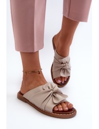 Women's Flat Sandals in Beige Nelvira - RMR2266-8 BEŻ