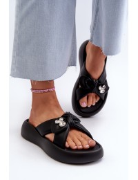 Black Women's Leather Platform Sandals GOE NN2N4110 - NN2N4110
