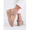 Smėlio spalvos zomšiniai sandalai - GD-FL1246KH