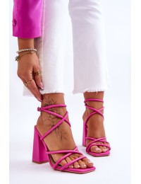 Fashionable High Heel Sandals Pink Josette - FY2125-3 FUSHIA