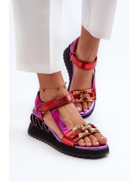 Women's Wedge Sandals D&A CR954 Purple - CR954 PURPLE