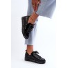 Suvarstomi moteriški juodi odiniai batai - LR620 BLACK