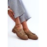 Moteriški rudi zomšiniai batai su kutais - TW107 BROWN
